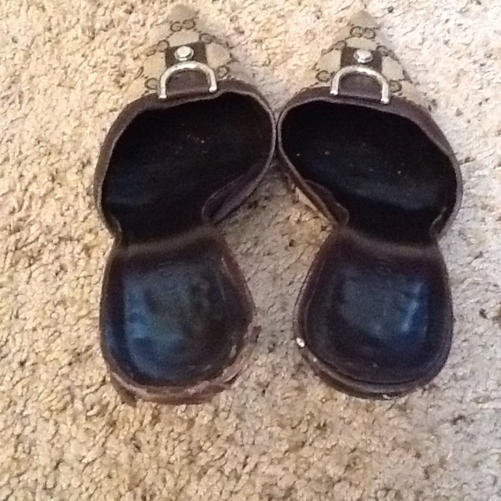 GUCCI MONOGRAM HORSEBIT PUMPS MULES HEELS SHOES - Picture 7 of 8